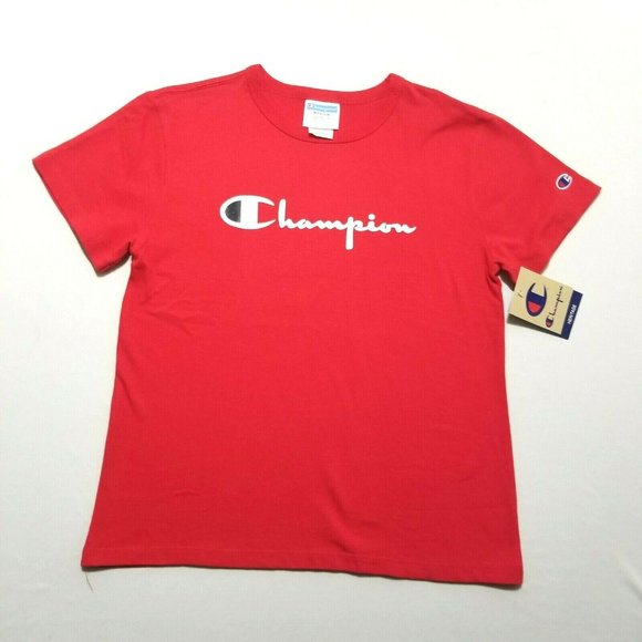 Champion Men's Classic T-Shirt Screen Print Script‎ Logo NWT - Picture 1 of 3